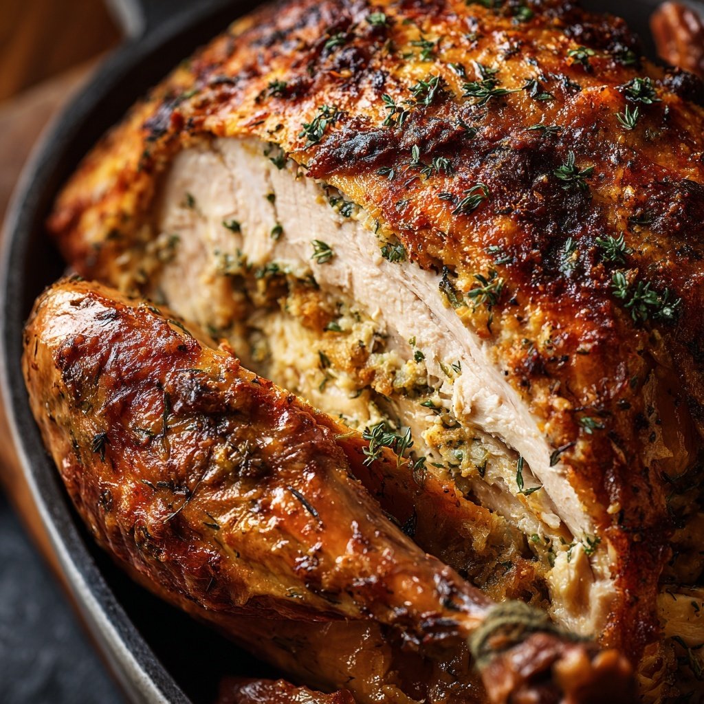 Seasonal & Festive Thanksgiving Herb Stuffed Turkey