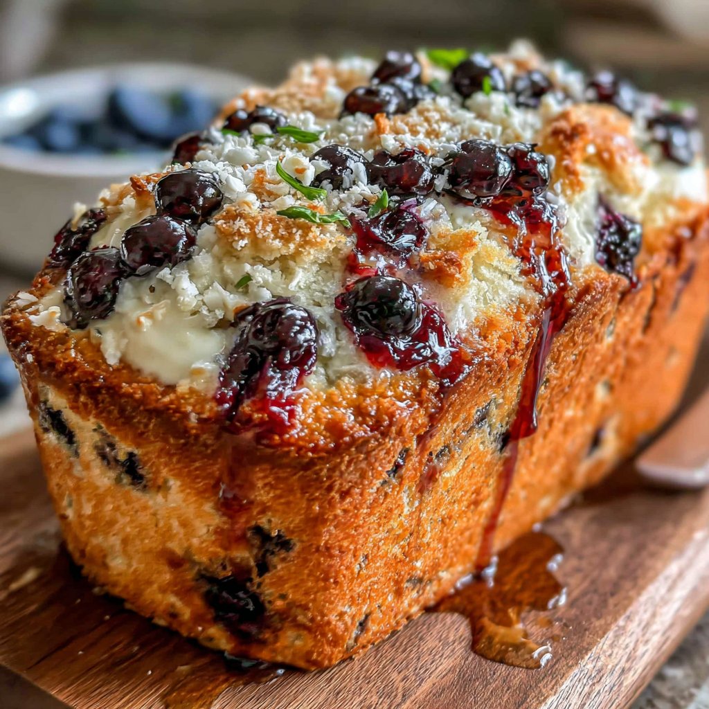 Blueberry Lemon Sourdough Bread Loaf