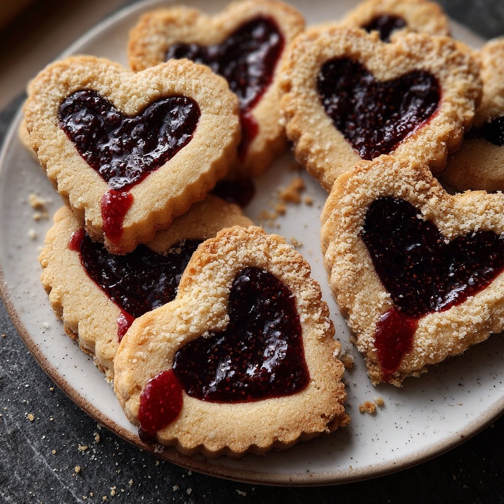 Heart-Shaped Linzer Cookies