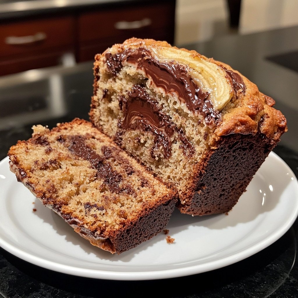 Banana Bread with Nutella Swirl Recipe