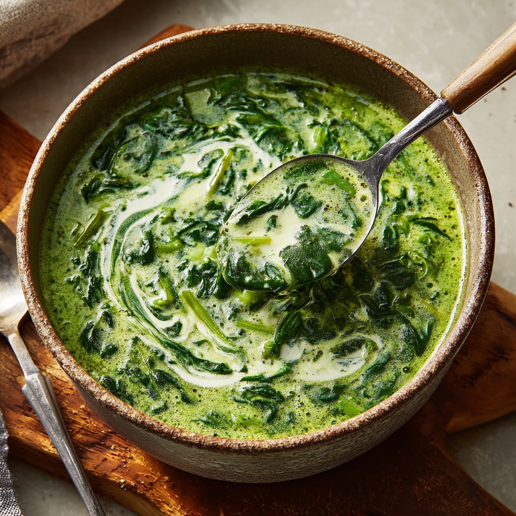 Creamy Lemon Spinach Soup
