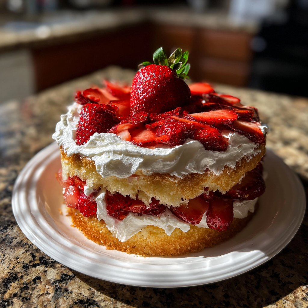 Classic Strawberry Shortcake With Fresh Cream