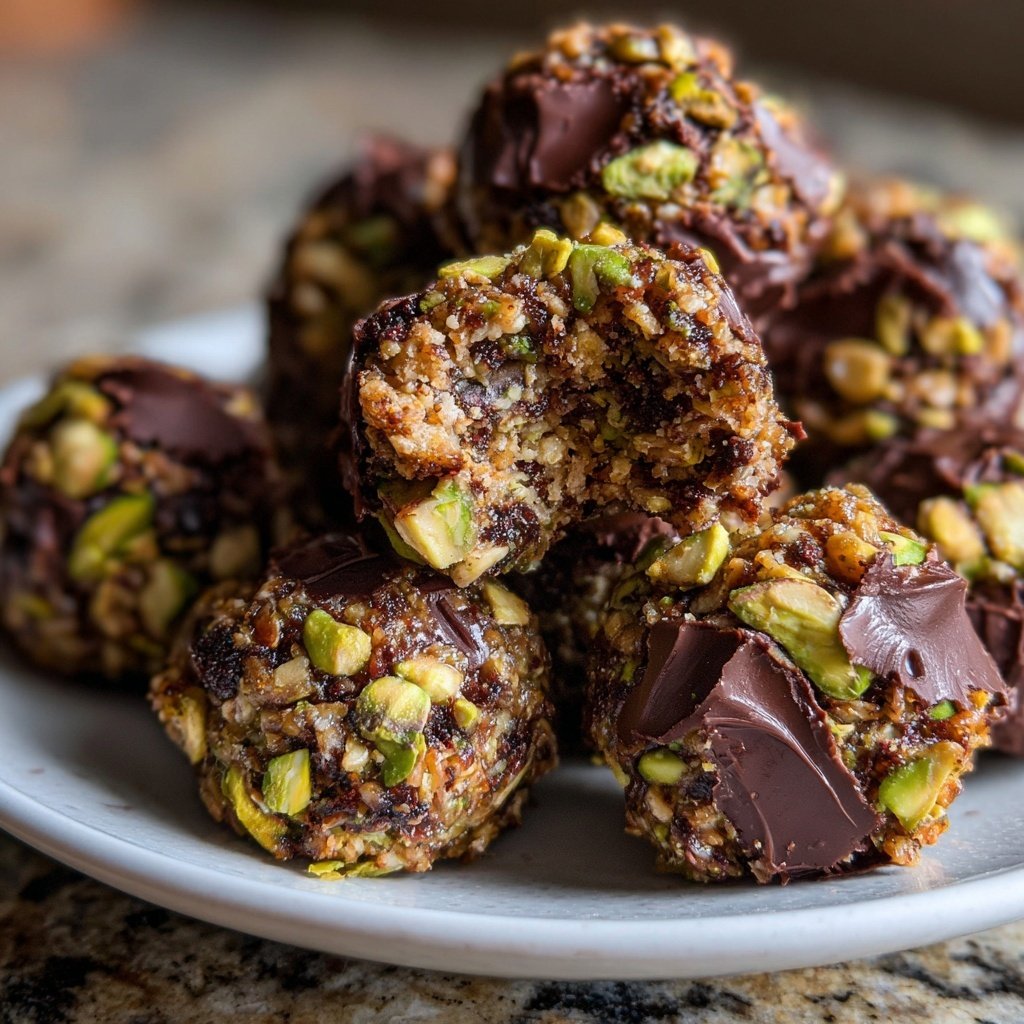 Chocolate Pistachio Coconut Bites