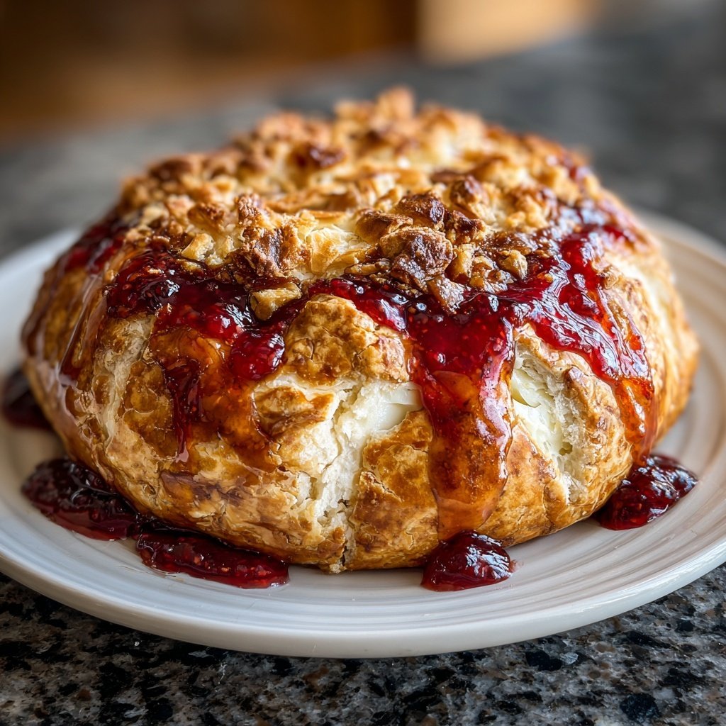 Baked Brie with Raspberry Jam