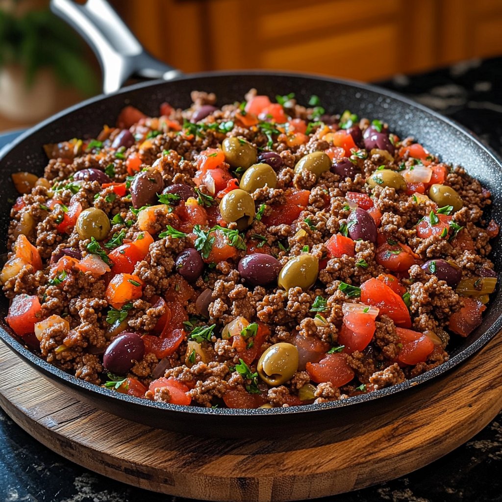 Ground Beef Skillet Mediterranean