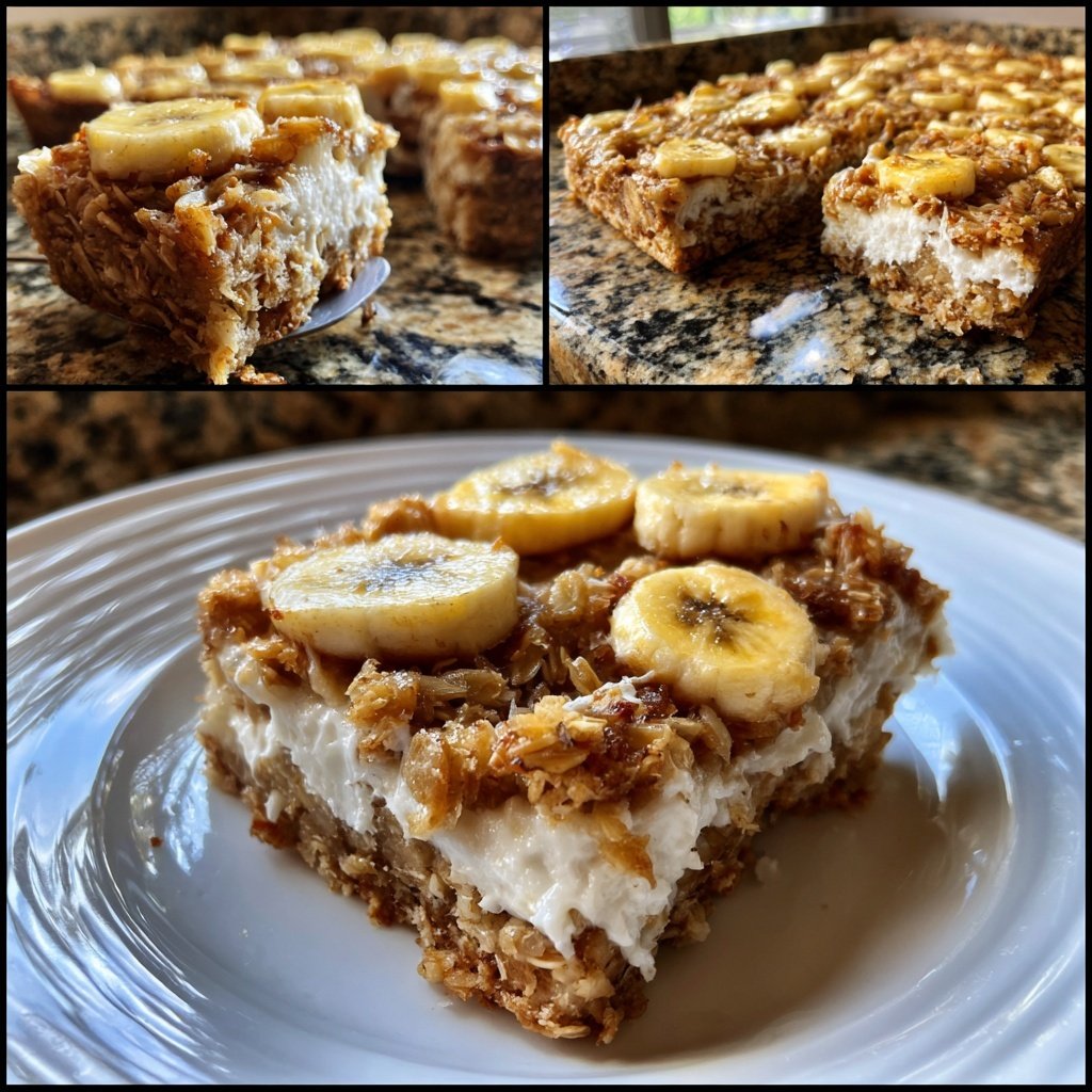 Banana Oat Yogurt Squares