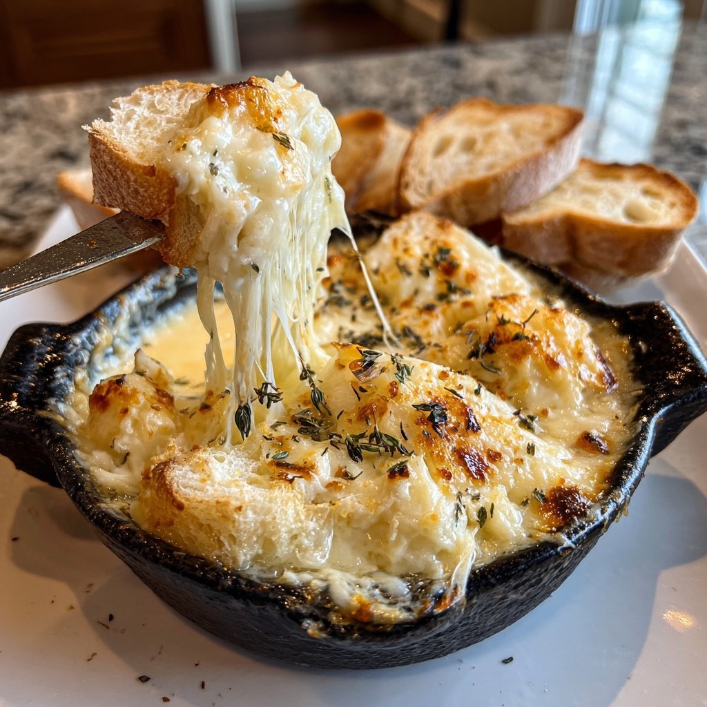 Fondue with Garlic and Thyme