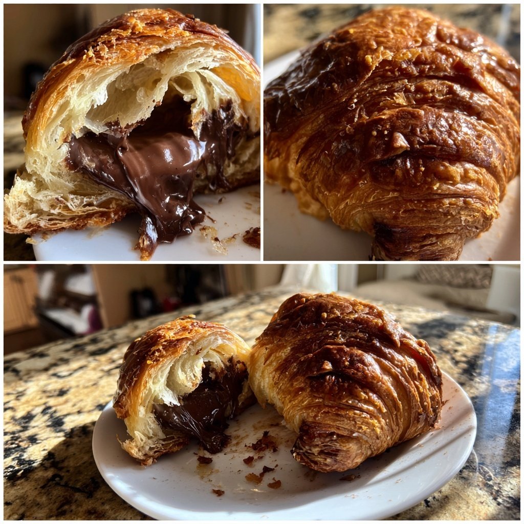 Valentine Breakfast Chocolate Croissants